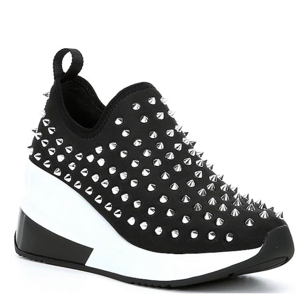 Gianni Bini Pellow Studded Slip-On Wedge Sneakers